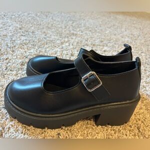 Black Loafer Mary Jane Shoes Never Worn Size 39 or 8-8.5
